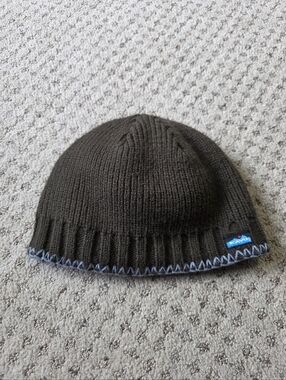 Kavu Youth Brown Beanie Hat with Contrasting Stitch